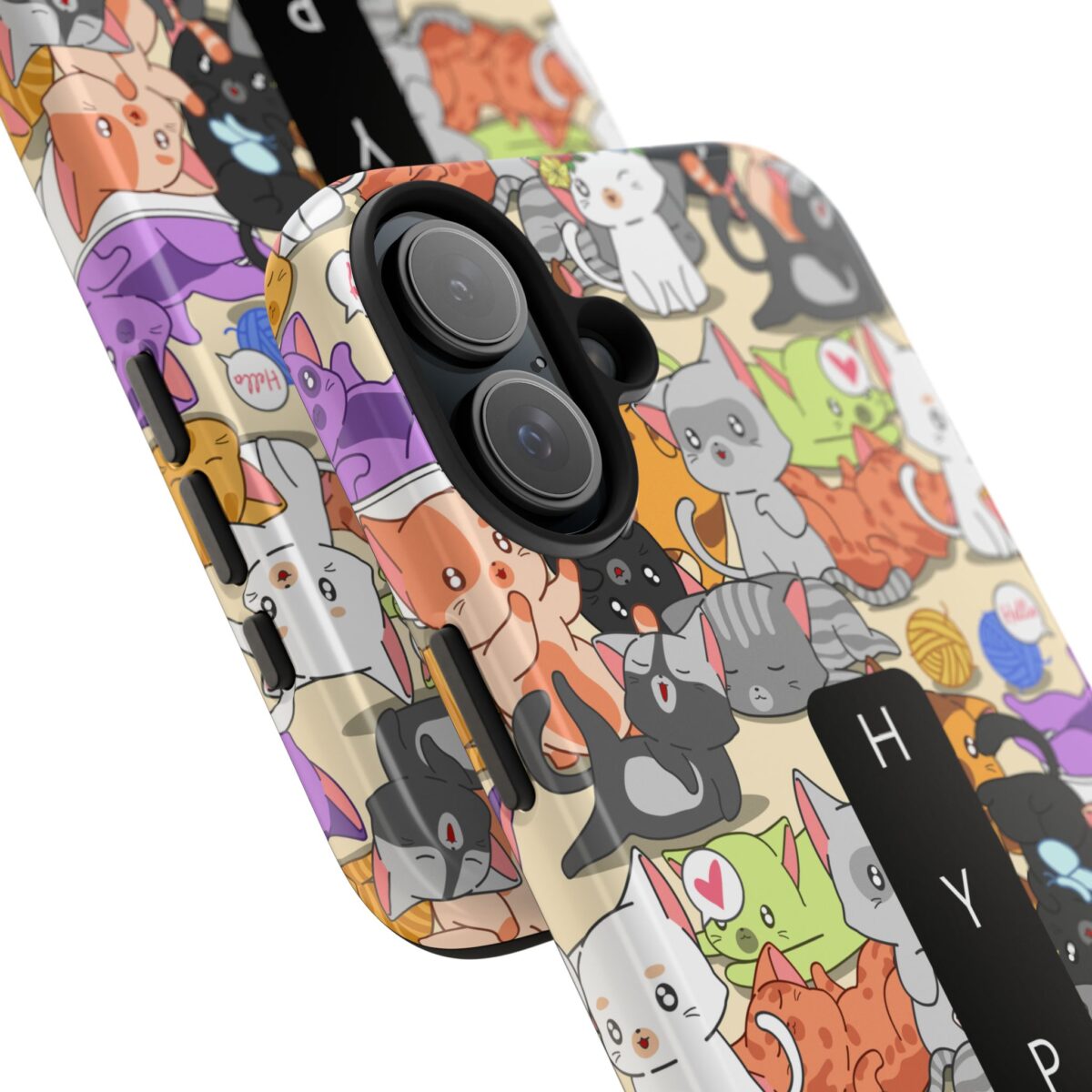 Cute Cat-Themed Tough Phone Case Iphone 16 - HYPE Design for Animal Lovers - Image 5