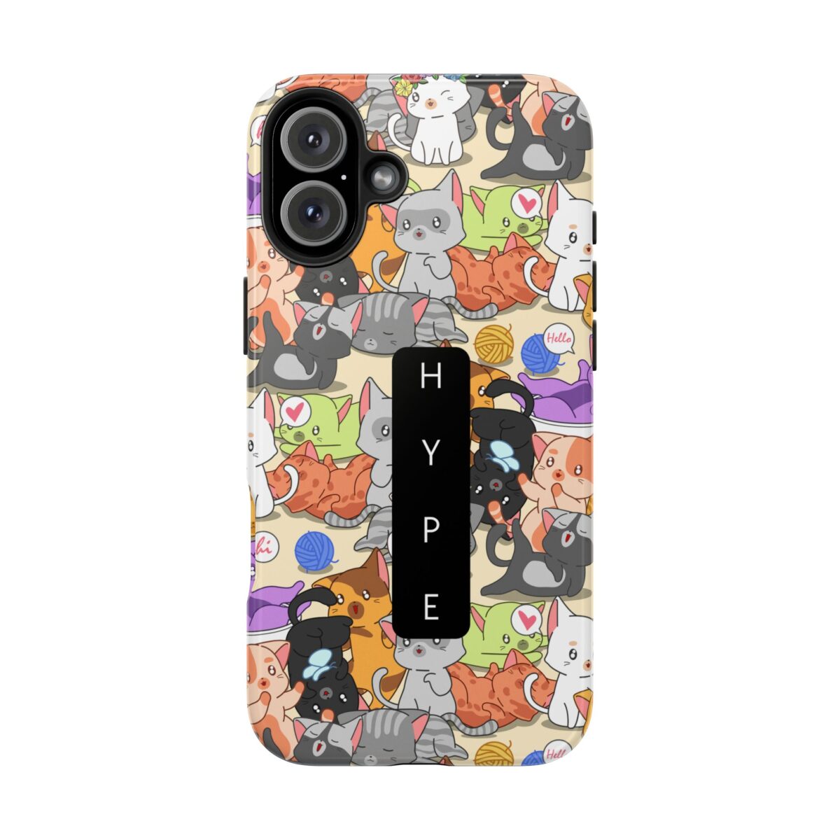 Cute Cat-Themed Tough Phone Case Iphone 16 - HYPE Design for Animal Lovers - Image 4